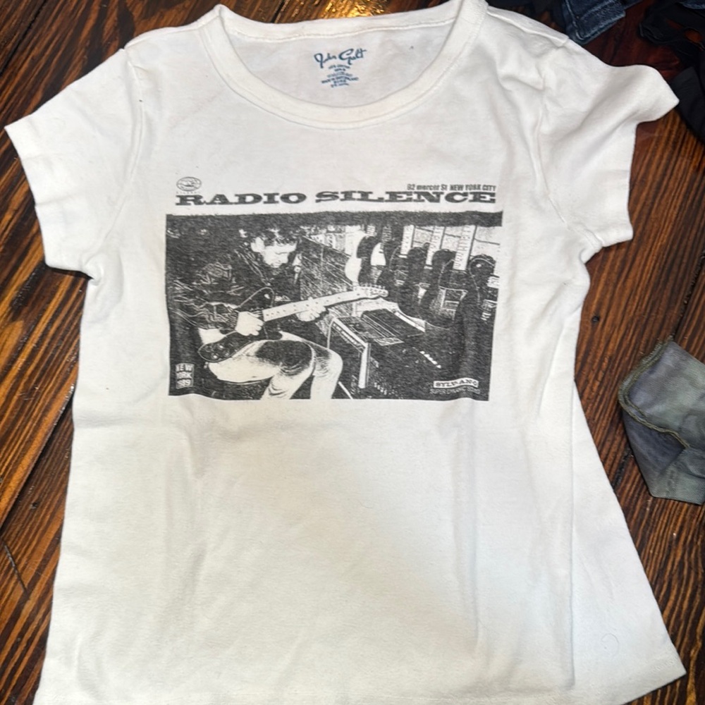 Brandy Melville White Graphic Tee